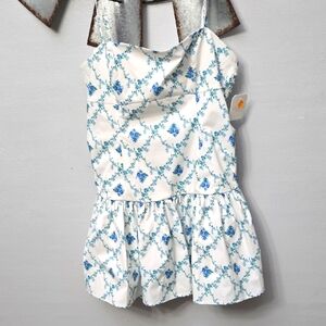 Altar D State Floral Blue and White Dress